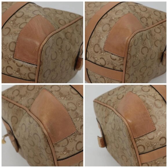 CELINE C Sulky Boston Bag PVC Beige Auth bs23974 - Picture 16 of 16